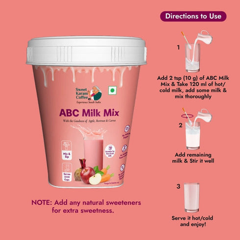 Sweet Karam Coffee Abc Apple| Beetroot| Carrot Milk Mix
